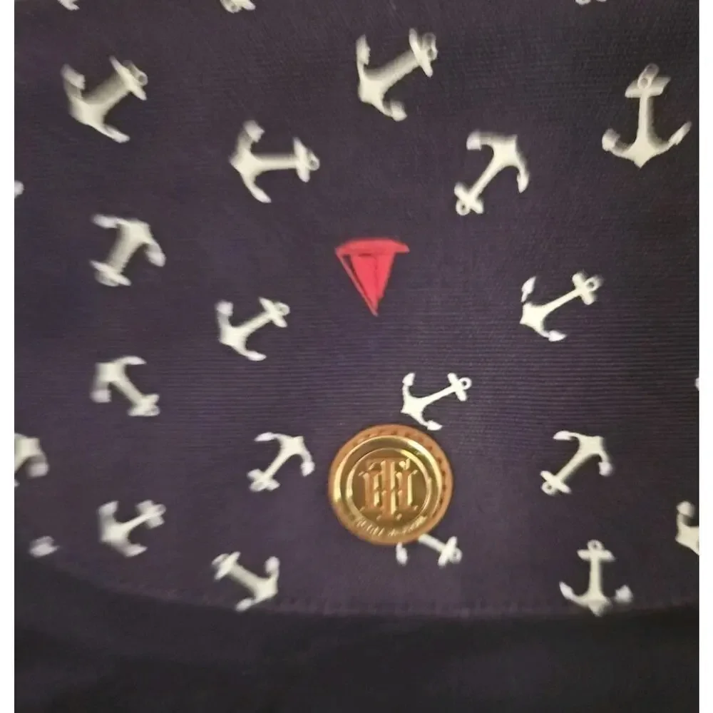 Tommy Hilfiger Backpack Navy Blue With Anchors And Boat TH LOGO